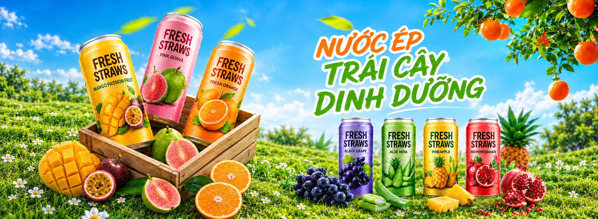 Nước ép trái cây dinh dưỡng Fresh Straws