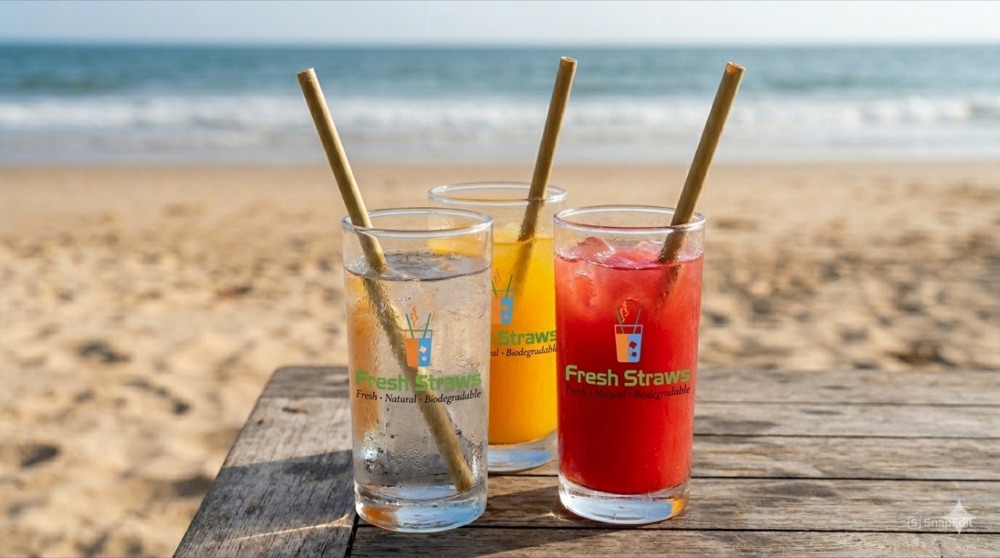 Ống hút cỏ bàng Fresh Straws dùng cho đồ uống giải khát