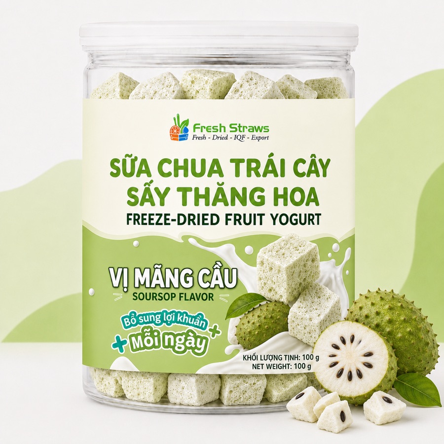 Sữa chua sấy thăng hoa vị Mãng cầu